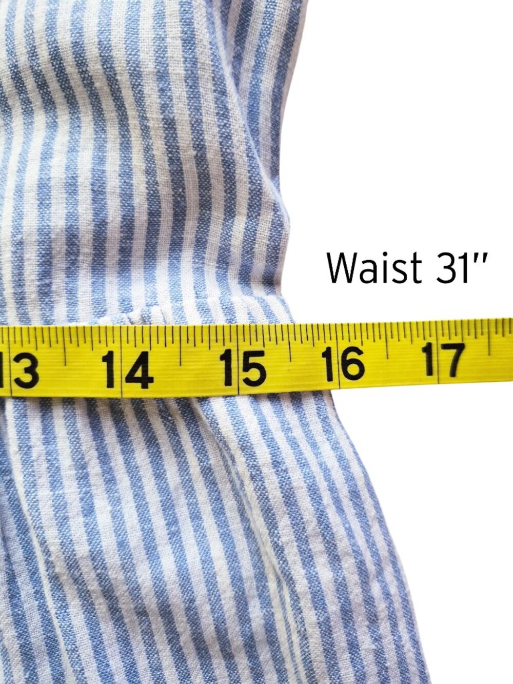 DRAPER JAMES RSVP Button Front Maxi Dress in Sky Blue & White Stripe M - Picture 11 of 15